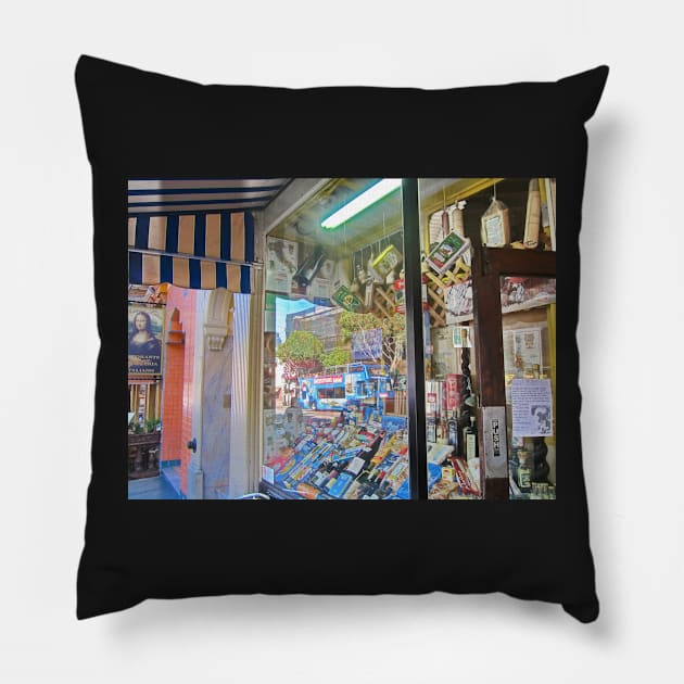 North Beach Deli Pillow by daviddenny