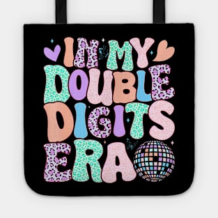 In My Double Digits Era Retro 10 Year Old 10Th Birthday Girl Tote