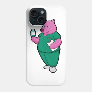 Pig as Nurse with Medicine Phone Case