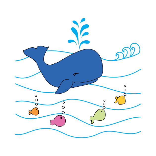 whale and friends by Supak