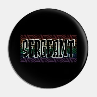 LGBTQ PATTERN USA SERGEANT Pin