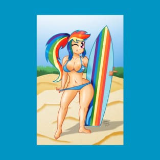 Rainbow Dash at the Beach T-Shirt