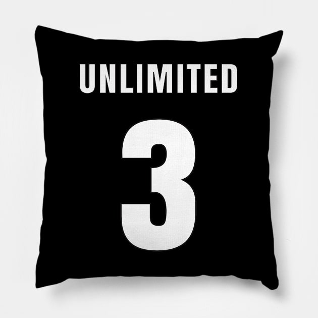 UNLIMITED NUMBER 3 FRONT-PRINT Pillow by mn9