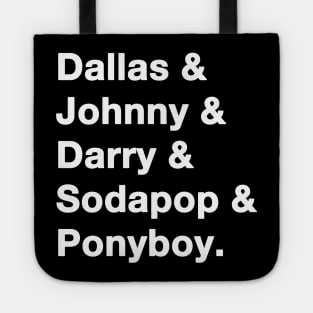 Outsiders Names white Tote