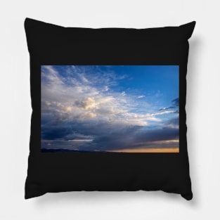 Beautiful Clouds Close to Sunrise in Boulder, Colorado Pillow