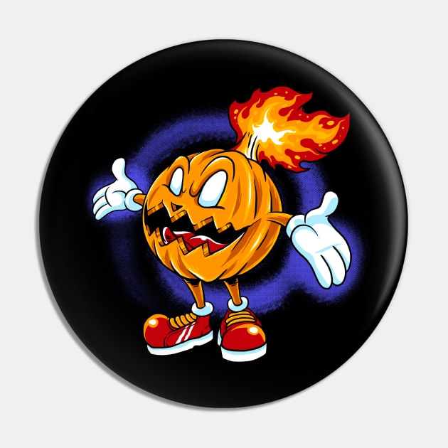 burning pumpkin Pin by spoilerinc
