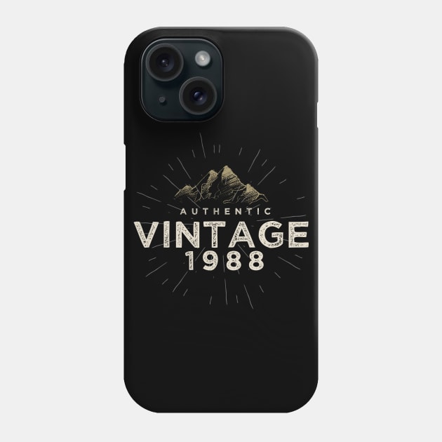 Authentic Vintage 1988 Birthday Design Phone Case by DanielLiamGill