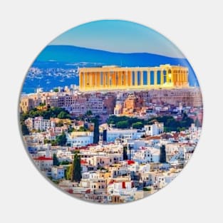 World Travel Fly to Athens , Greece ,Brafdesign Pin