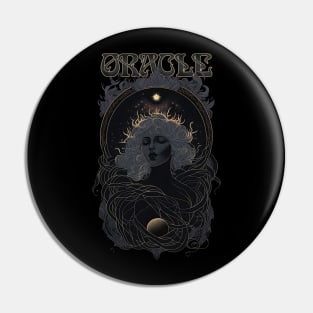 Oracle - Ancient Witch Priestess of Prophecy Art Nouveau Pin