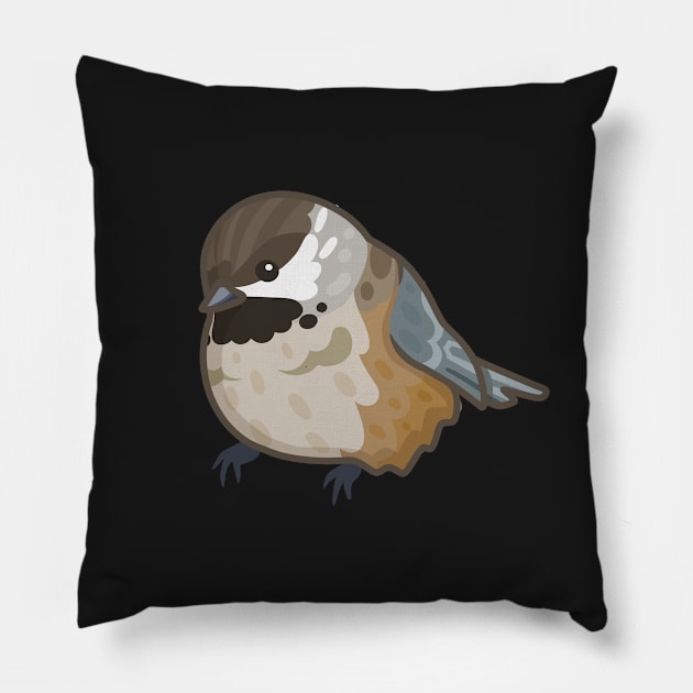 Boreal Chickadee Pillow by Ginboy