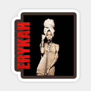 TEXTURE ART-Erykah Badu - Retro Aesthetic Fan Art Magnet