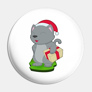 Cat Christmas Package Pin