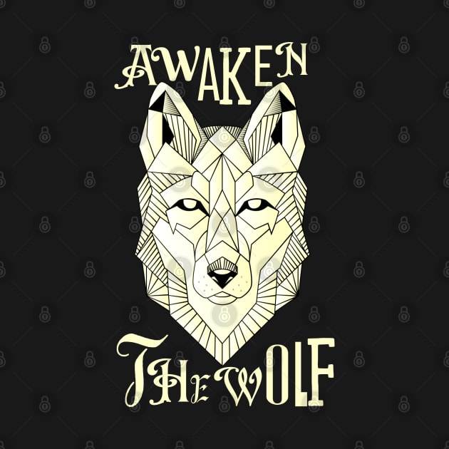 AWAKEN THE WOLF (White) by artbleed