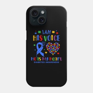 In November We Wear Blue Puzzle Diabetes Awareness Month Warrior Phone Case