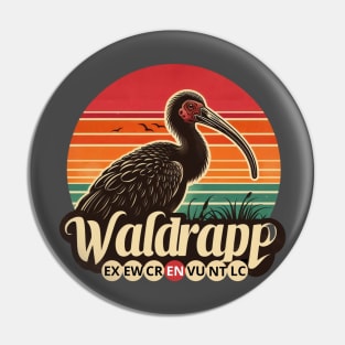 WALDRAPP (Geronticus eremita) critically endangered bird Pin