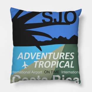 Pura Vida Adventures: SJO Airport Code Design Pillow