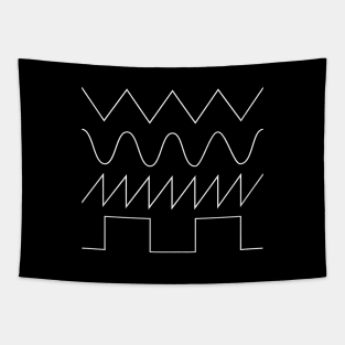 Synthesizer Waveforms (white font) #1 Tapestry