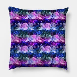 Triple Goddess Moons and Stars Pillow