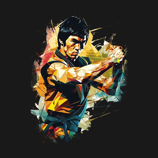 Bruce lee kung fu WPAP Art by CollSram