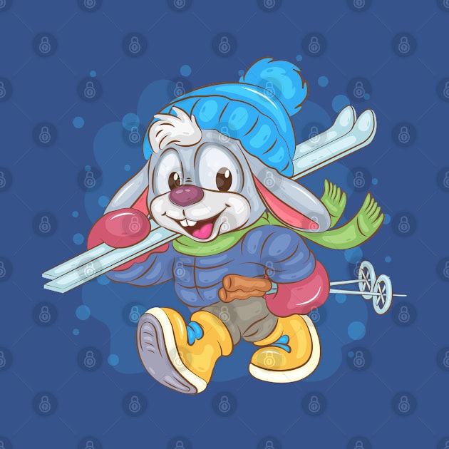 Winter Bunny Skier by Genbu