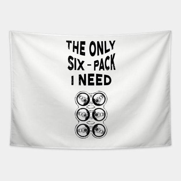 Six Pack Beer Can Abs Tapestry by atomguy