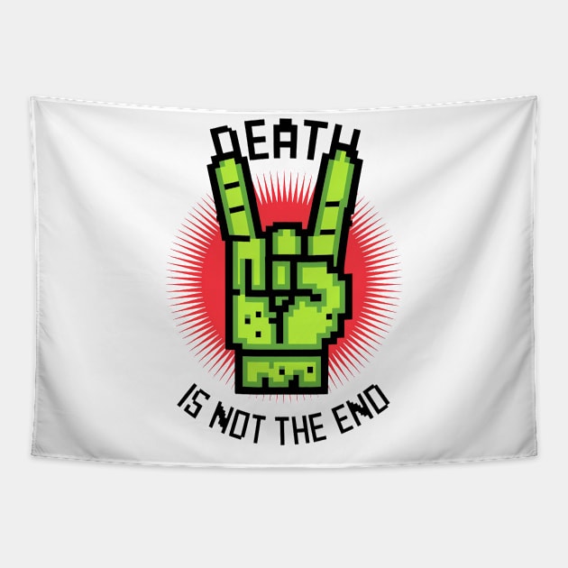 death is not the end pixel Tapestry by Aldrvnd