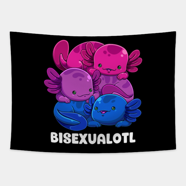 Bisexual Axolotl Bi Pride Flag Bisexualotl Lgbtq Pride Month Bisexual Axolotl Tapestry