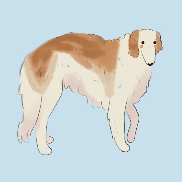 Cute borzoi by Mayarart