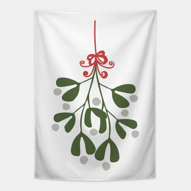 Mistletoe Tapestry by JunkyDotCom