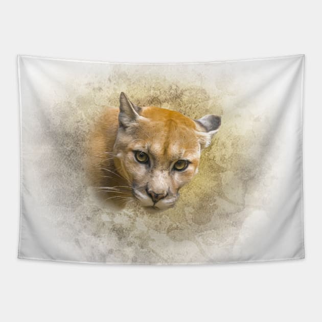 Mountain lion Tapestry by Guardi