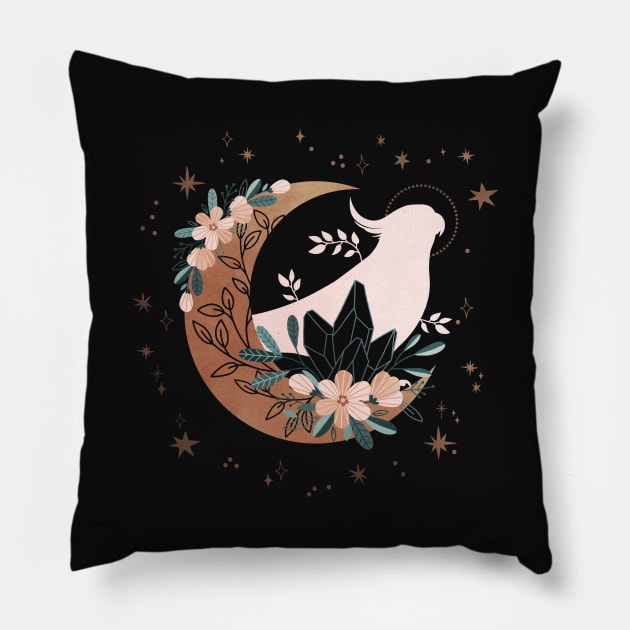 Celestial Cockatiel Pillow by Psitta