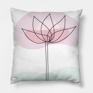 FLOWER - Abstract Line Art Pillow