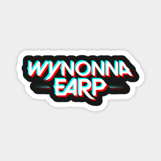 Wynonna Earp Logo Glitch - White Magnet