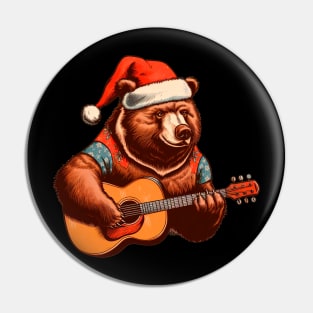Oso navideño con guitarra 2 Pin