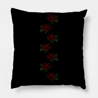 red roses chain rose tendril flowers flower blossoms Pillow