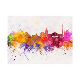 Cairo skyline in watercolor background T-Shirt