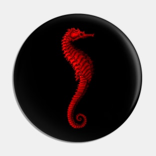 A Red Seahorse Pin