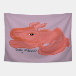 Rick the rose gold Dino - The Scaly Friend's Collection Artwort By TheBlinkinBean Tapestry