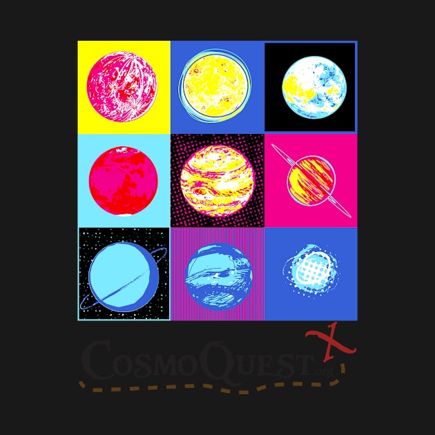 Andy Warhol Style CosmoQuest Planet Print by CosmoQuestX