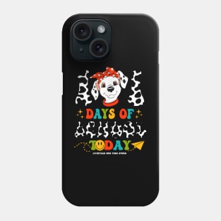 100 Days Of School Dog Boys Dalmatian Girls 100 Days Smarter Phone Case