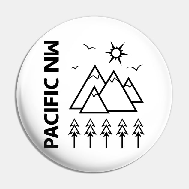 PNW Scene Pin by RainShineDesign