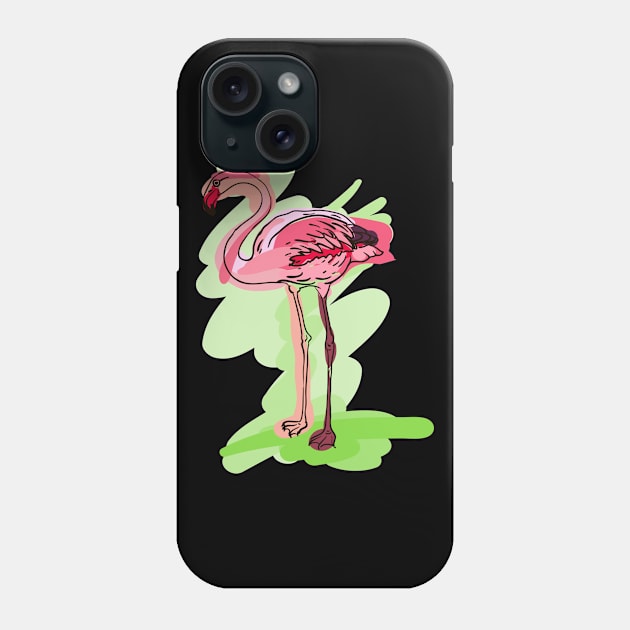 Phoenicopterus #07 Phone Case by Olga Berlet