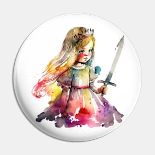 Princess Watercolor Pin