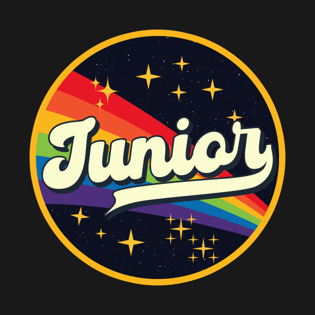 Junior // Rainbow In Space Vintage Style by LMW Art