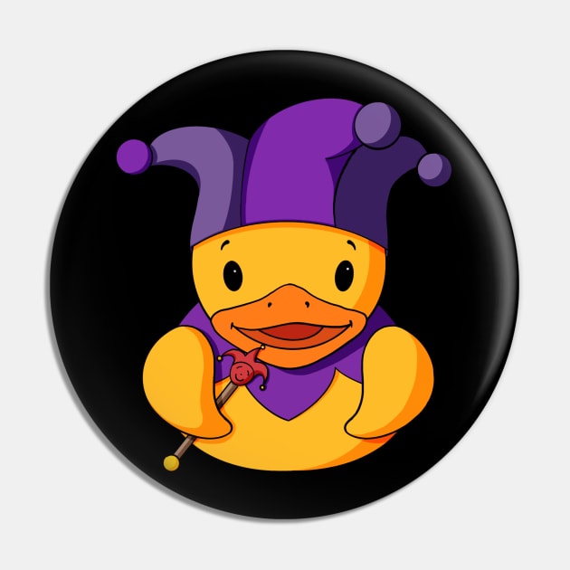 Court Jester Rubber Duck Pin by Alisha Ober Designs