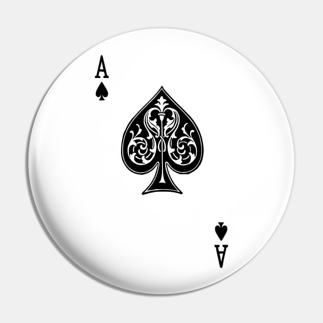 Ace Spades Spade Playing Card Game Pin by PatrioTEEism