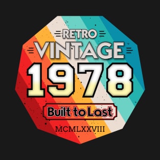 Born 1978 vintage Birthday Retro T-Shirt