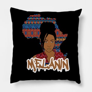 Melanin Poppin Black Girl Gift Pillow