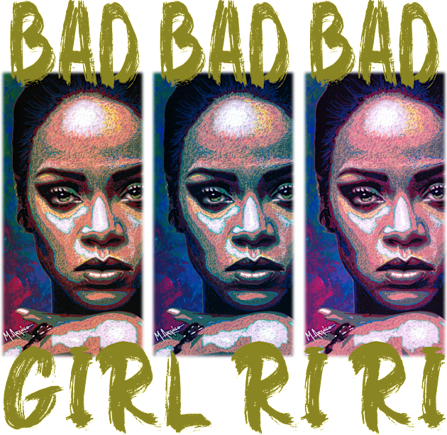 Bad Girl Ri Ri Kids T-Shirt by marengo