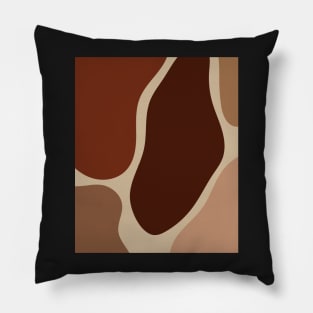 Minimal Modern  Abstract Shapes Warm Tones  Design Pillow